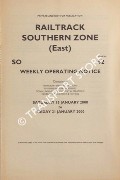 Book cover of Weekly Operating Notice containing Temporary Speed Restrictions, Engineering Arrangements, Signalling & Permanent Way Alterations, General Instructions and Notices, 15 to 21 January 2000 by Railtrack Southern (East)